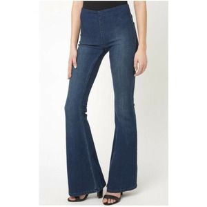 Free People Penny Pull-on Flare jeans rich blue